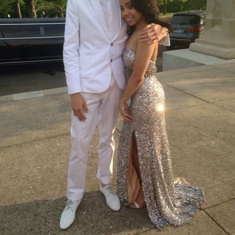 Sequin prom dress size 2